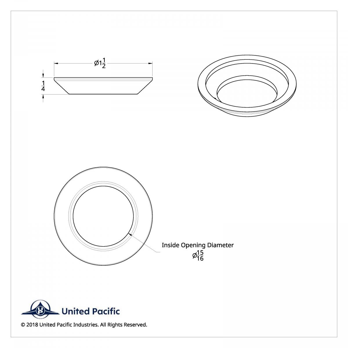 Parking Brake Bezel For Kenworth (Card of 2) - Thumbnail 2