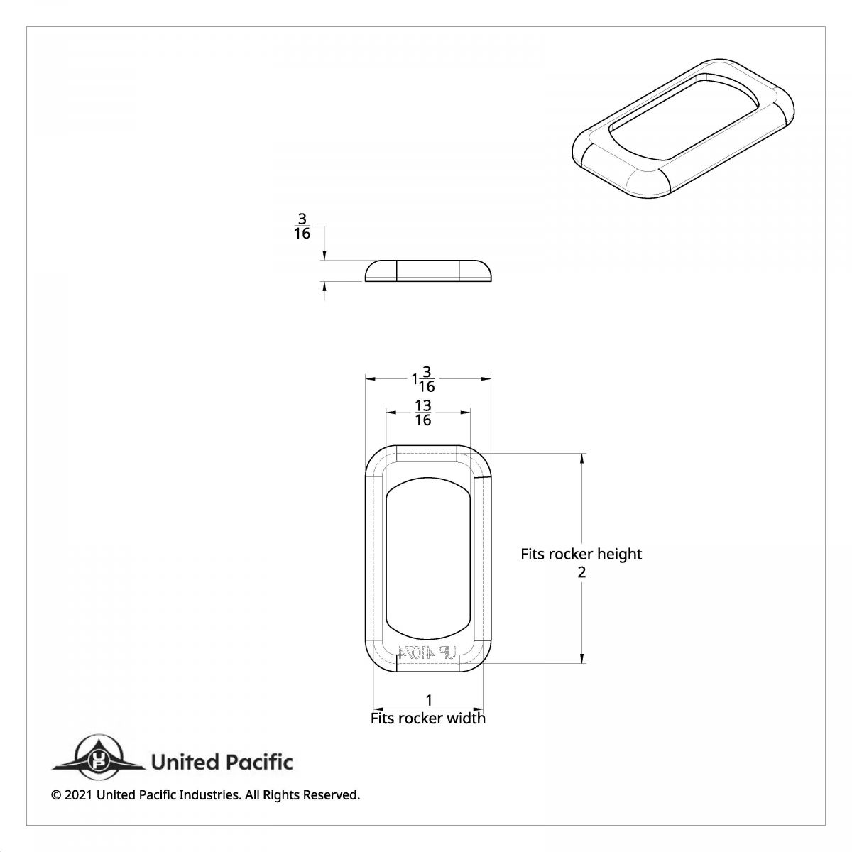 Chrome Plastic Rocker Switch Bezel (Bulk) - Thumbnail 5
