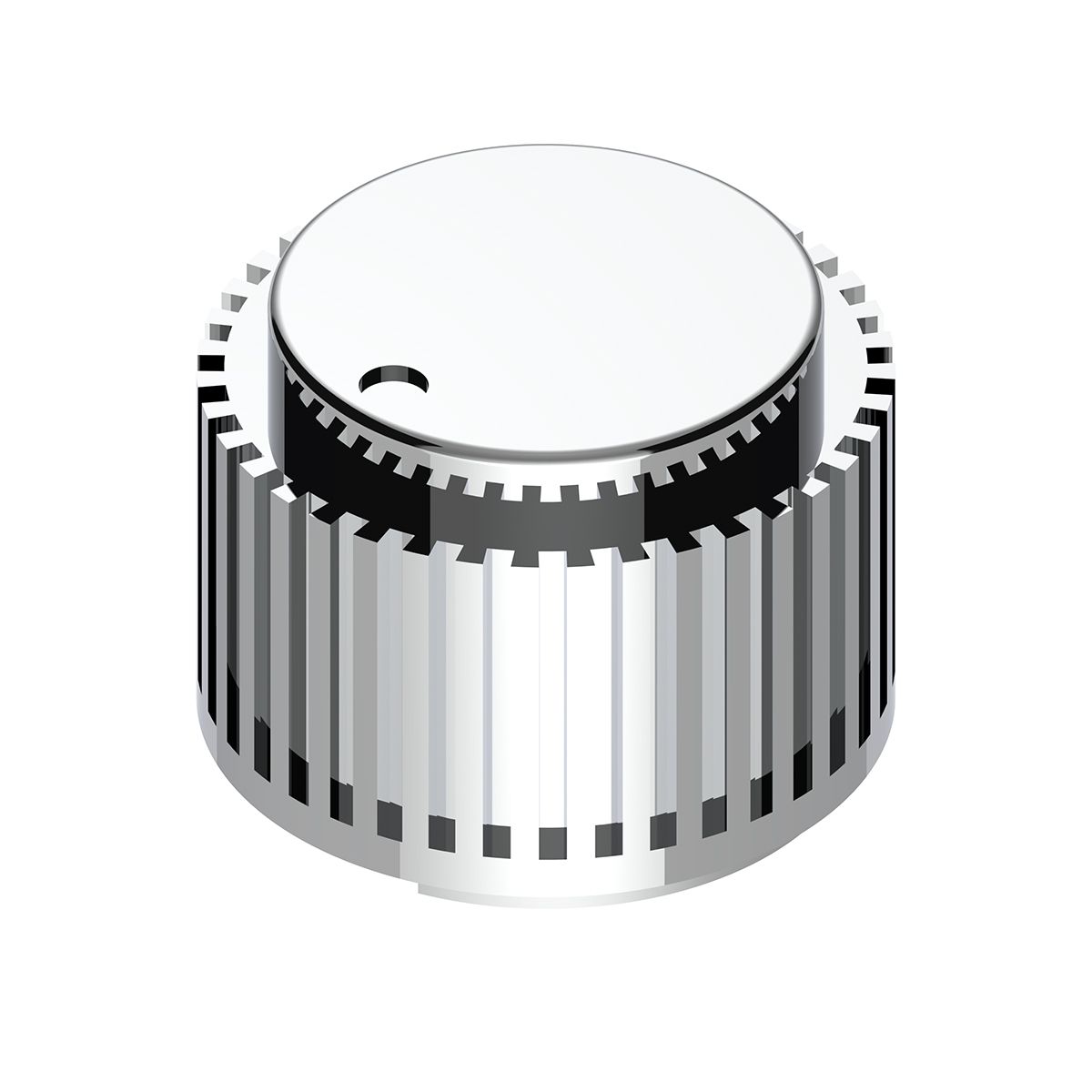 Chrome Plastic 1" Diameter Control Knob