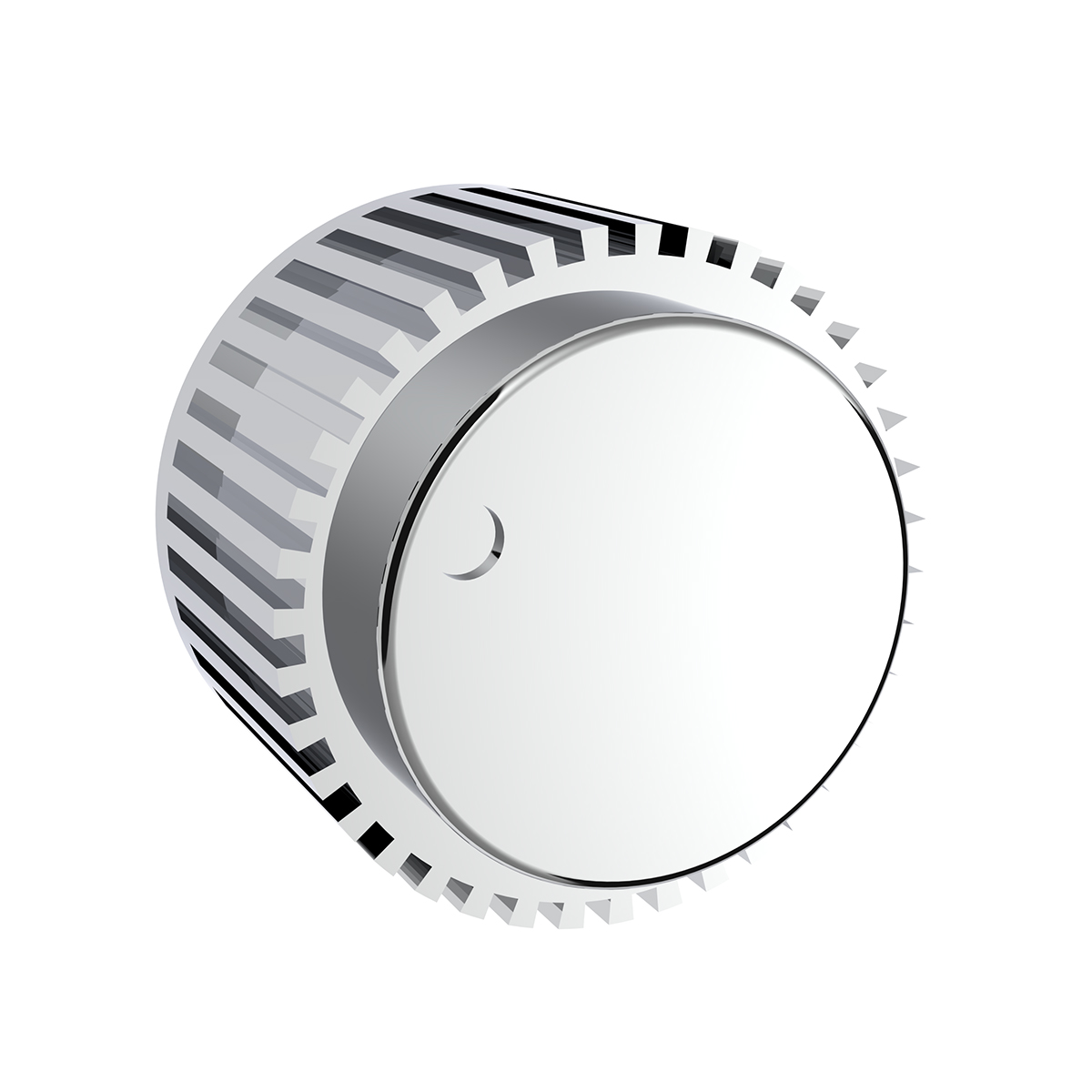 Chrome Plastic 1" Diameter Control Knob - Thumbnail 2