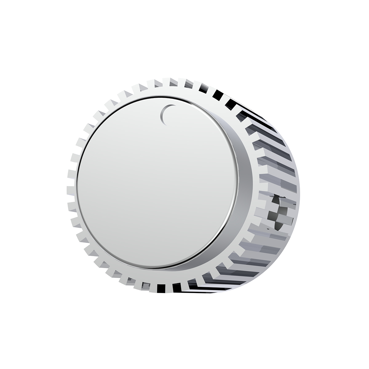 Chrome Plastic 1" Diameter Control Knob - Thumbnail 3