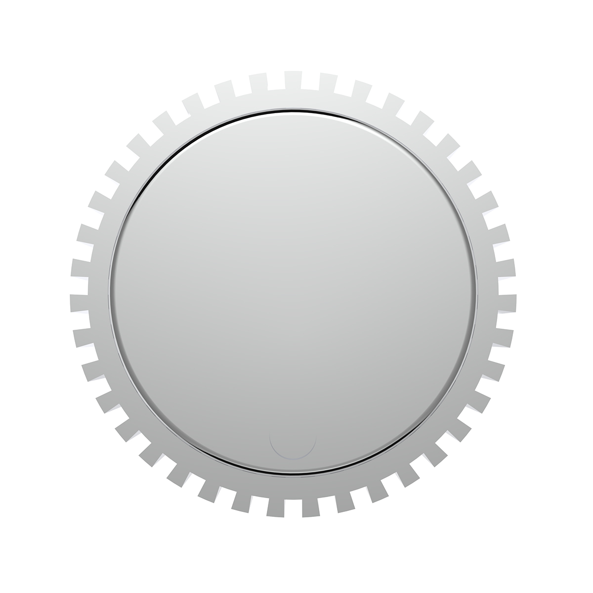 Chrome Plastic 1" Diameter Control Knob - Thumbnail 4