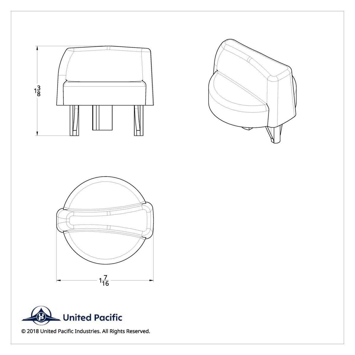 Chrome Plastic Wiper Dial Knob For 2002-2005 Kenworth W900/T800/T600 - Thumbnail 9