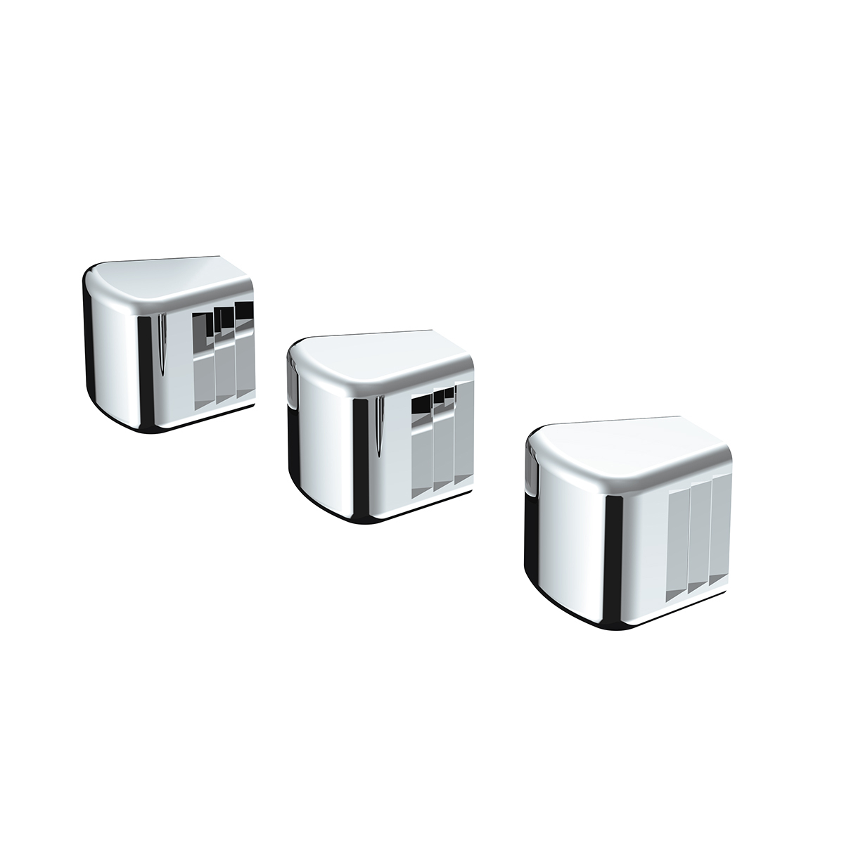 Chrome Plastic A/C & Heater Slider Control Knob For Kenworth/Freightliner - Plain (Card Of 3) - Thumbnail 14