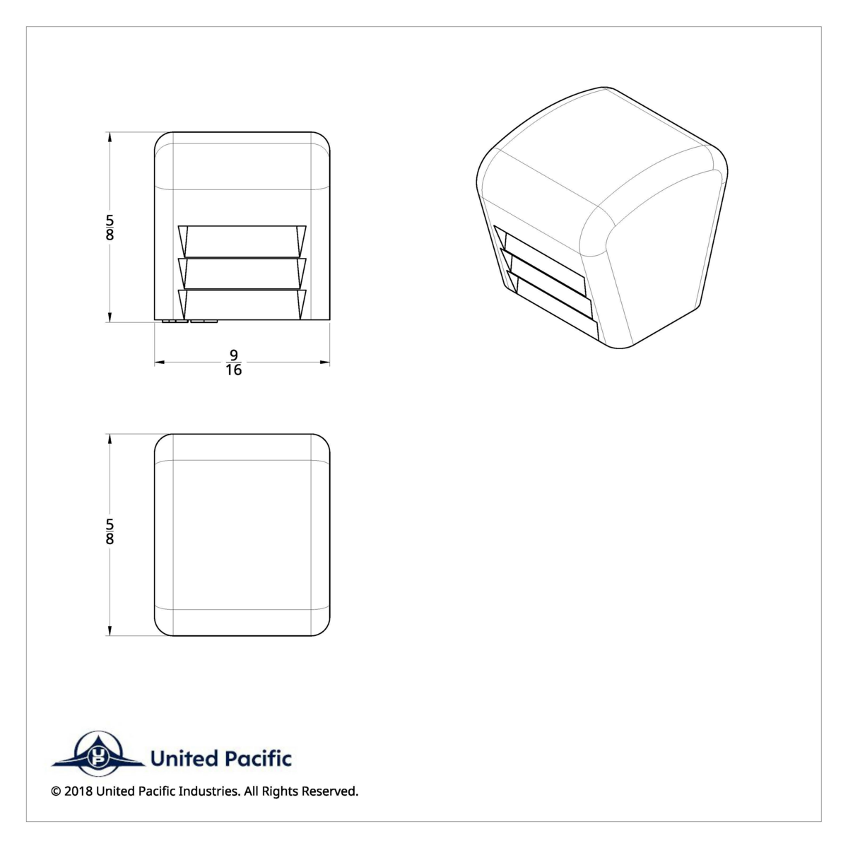 Chrome Plastic A/C & Heater Slider Control Knob For Kenworth/Freightliner - Plain (Card Of 3) - Thumbnail 15