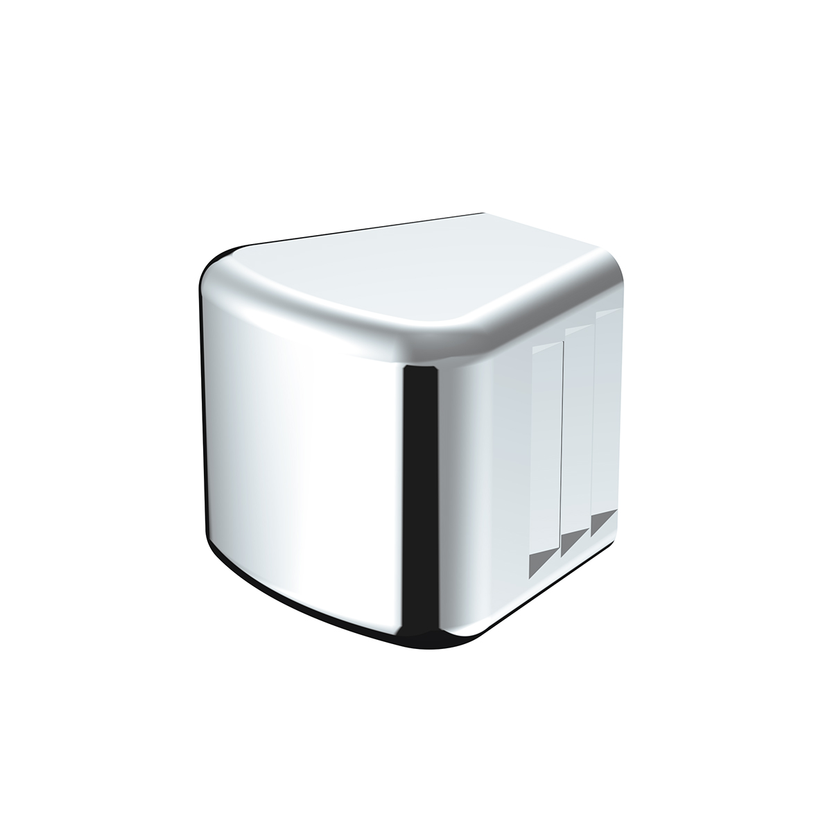 Chrome Plastic A/C & Heater Slider Control Knob For Kenworth/Freightliner - Plain (Card Of 3) - Thumbnail 5