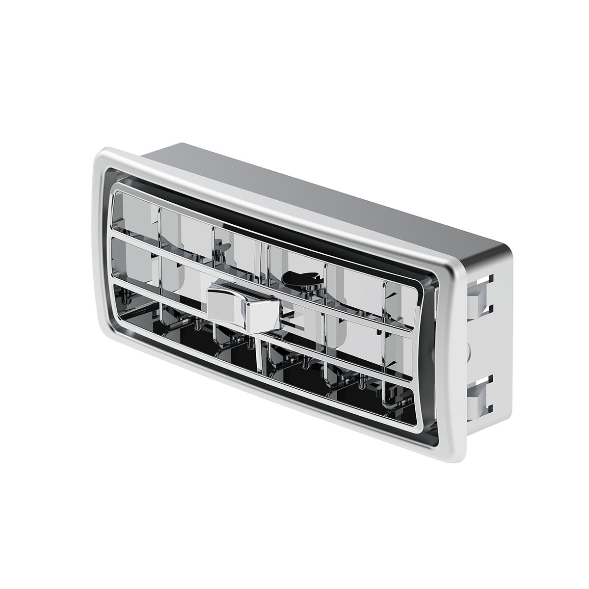 Chrome Plastic A/C Vent For 2002+ Kenworth - Center - Thumbnail 2