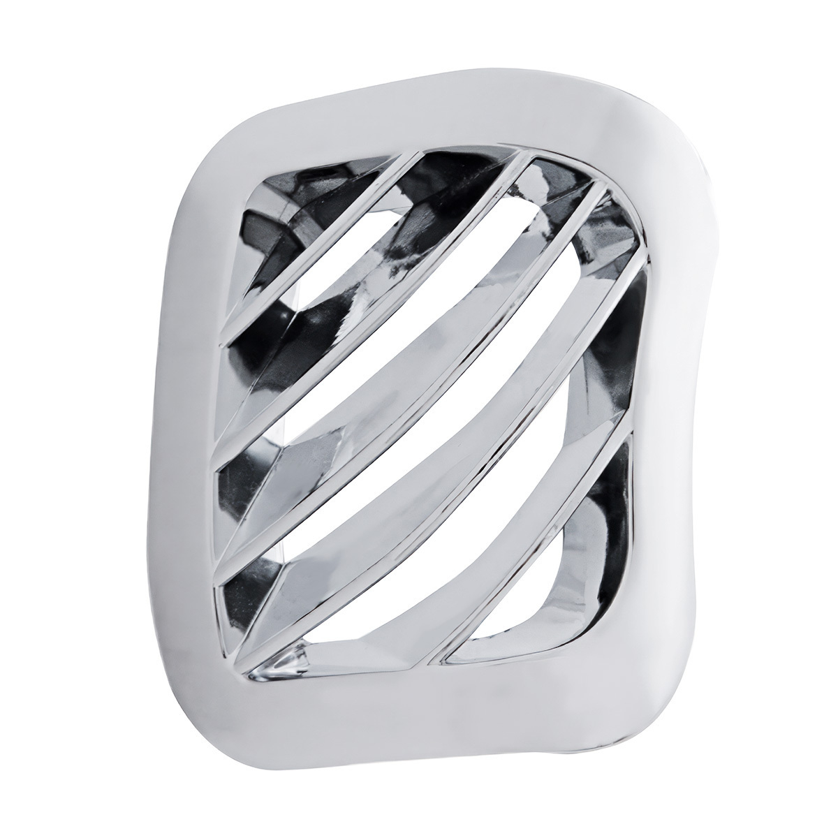 Chrome Plastic A/C Dash Corner Vent For 2006+ Peterbilt - Passenger - Thumbnail 2