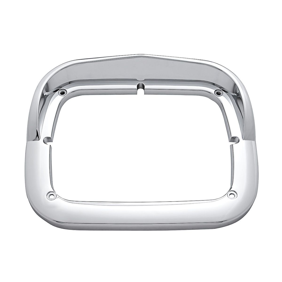 Chrome Plastic 5" X 7" Headlight Bezel With Visor