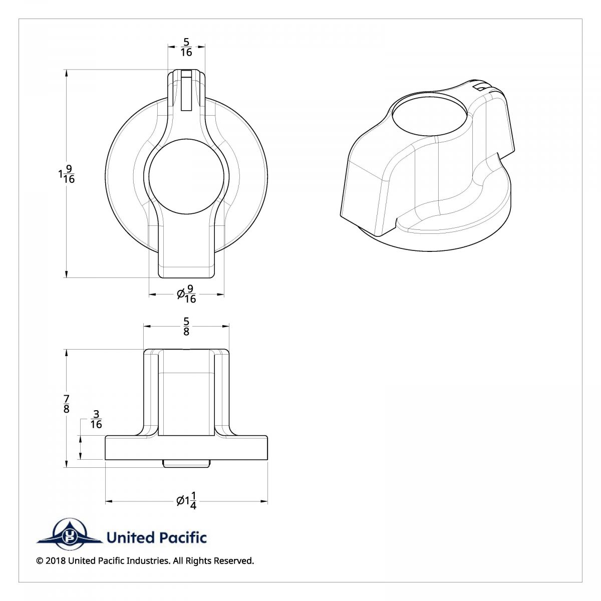 Chrome Plastic A/C Control Knob with Crystal- Indented - Thumbnail 2
