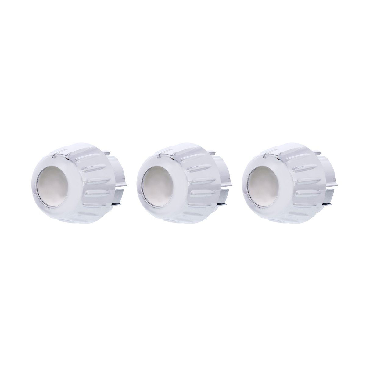 Chrome Outer A/C Control Knob Set For 2006+ Kenworth (Card of 3) - Thumbnail 5