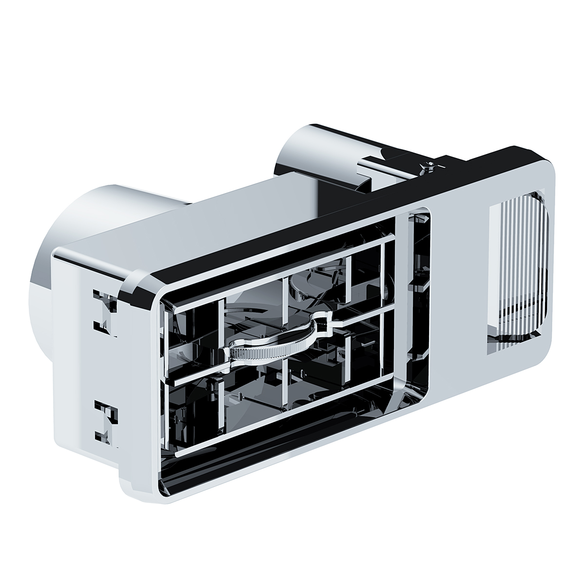 Chrome Plastic A/C Vent For 2001 & Older Kenworth - Driver - Thumbnail 2