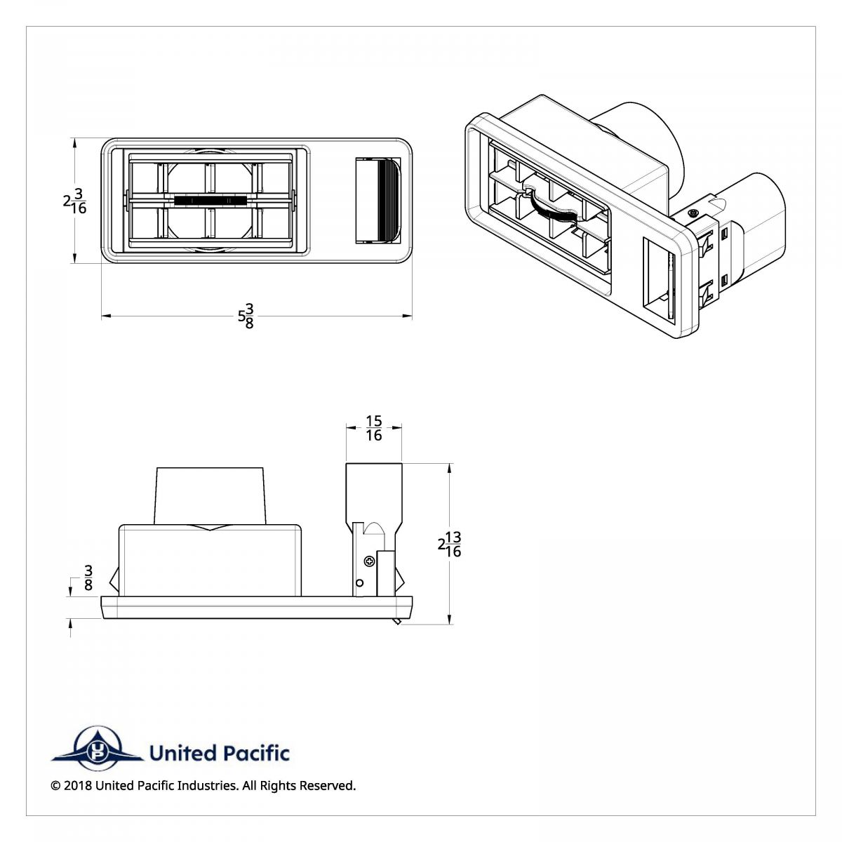 Chrome Plastic A/C Vent For 2001 & Older Kenworth - Driver - Thumbnail 5