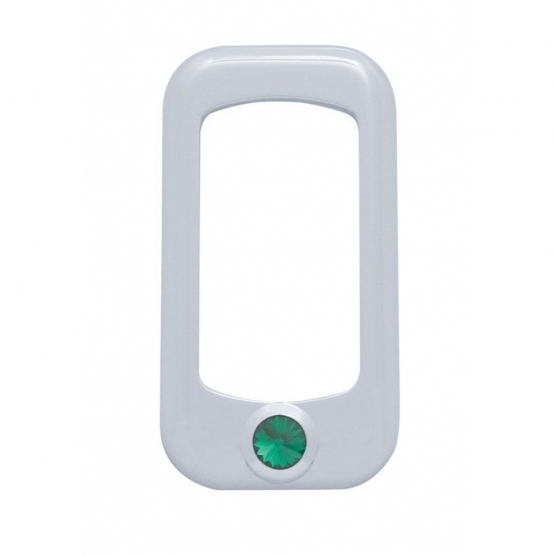 Rocker Switch Bezel For Peterbilt/ Kenworth With Green Crystal (3-Pack)
