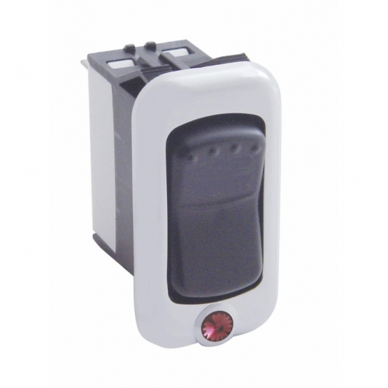 Rocker Switch Bezel For Peterbilt/ Kenworth With Purple Crystal (3-Pack) - Thumbnail 2