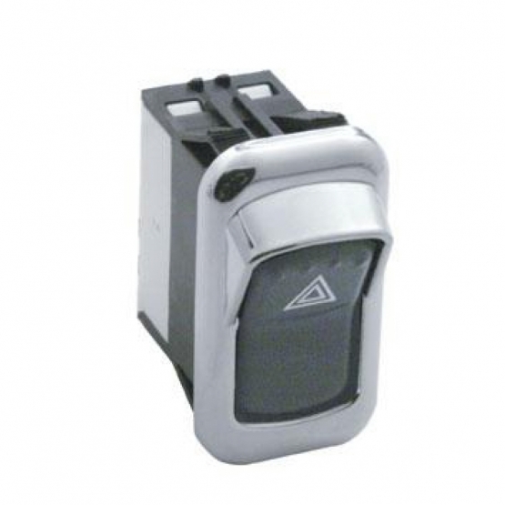 Chrome Plastic Rocker Switch Bezel With Switch Guard (Bulk) - Thumbnail 2