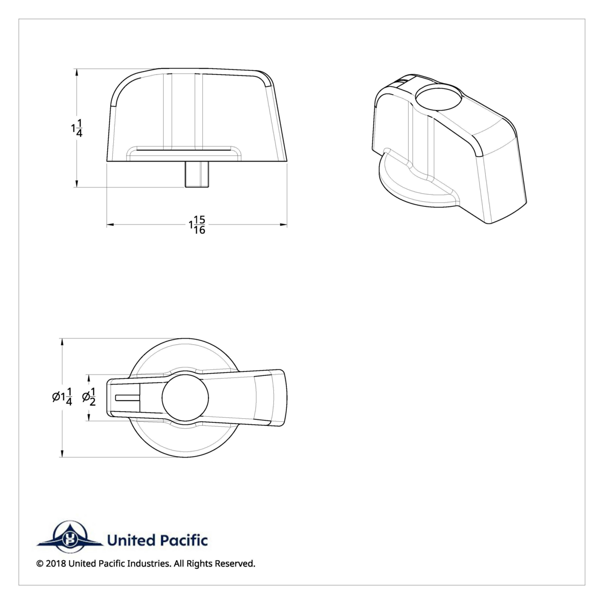 Freightliner A/C Knob (Older Model) - Indented - Thumbnail 3