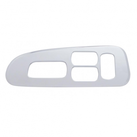 Chrome Plastic Window Switch Trim For 2008-2022 Peterbilt 389/388- Driver (4 Openings)