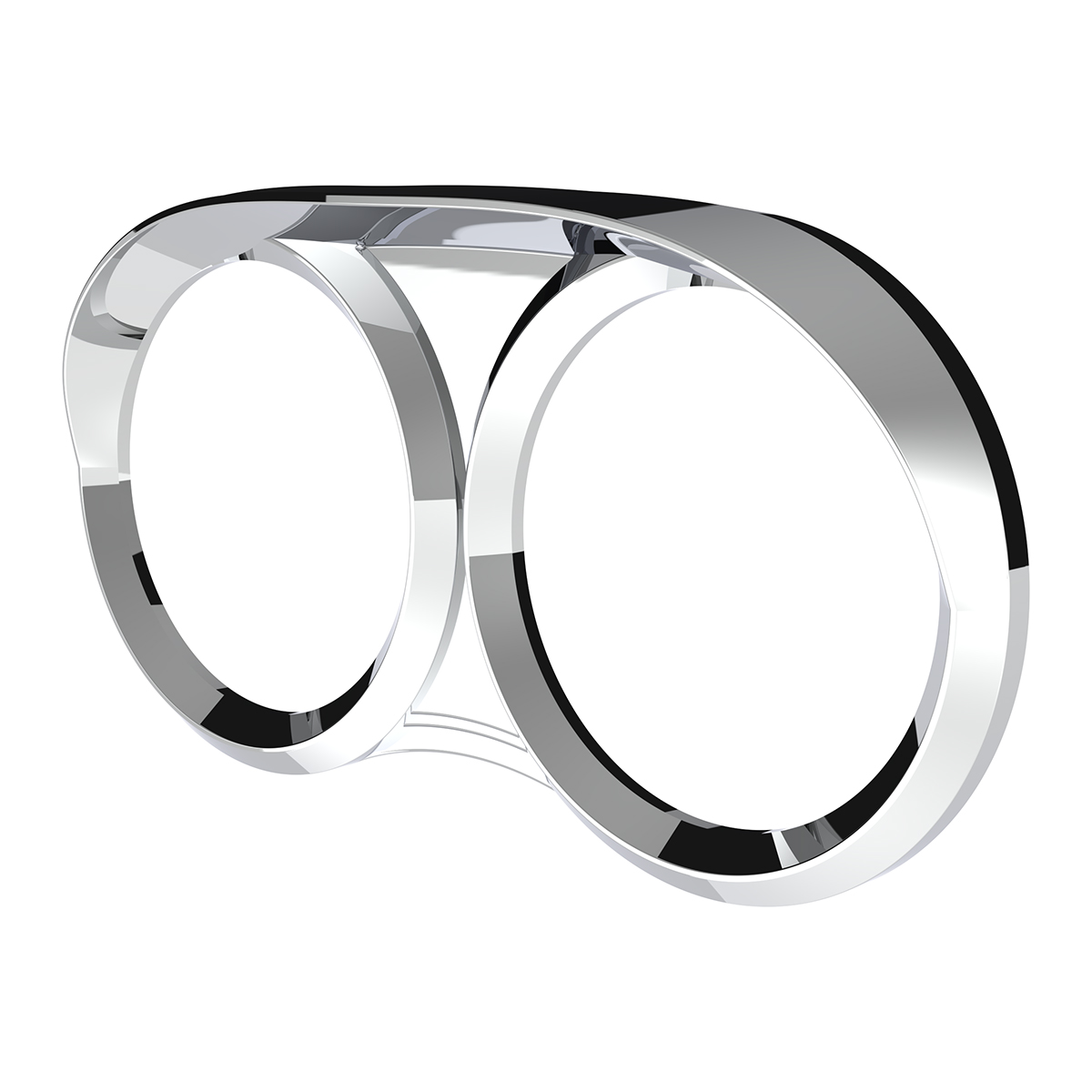 Dual Gauge Cluster Bezel With Visor For 2006+ Peterbilt - Thumbnail 2