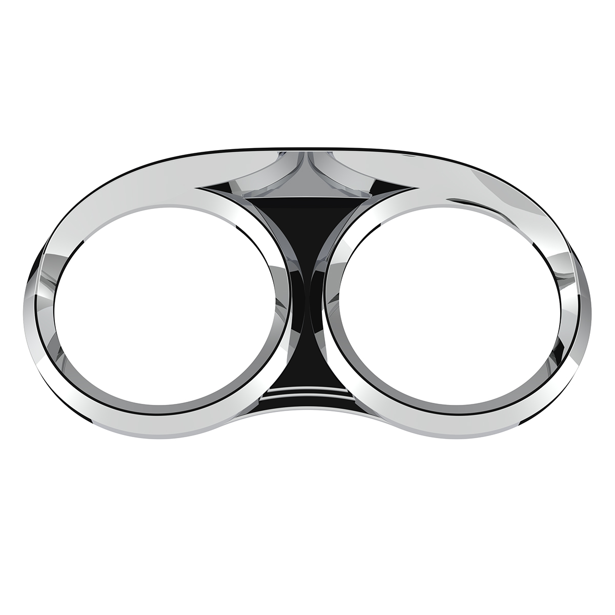 Dual Gauge Cluster Bezel With Visor For 2006+ Peterbilt - Thumbnail 4