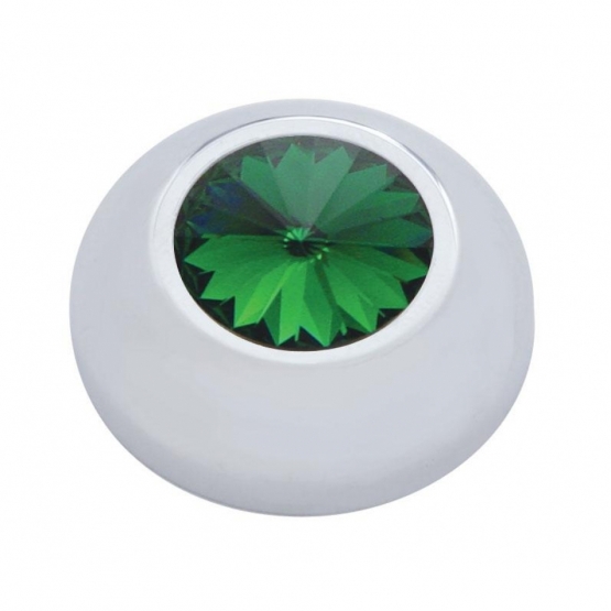 Compartment Knob Cover For 2006+ Peterbilt - Green Crystal (Card of 2)