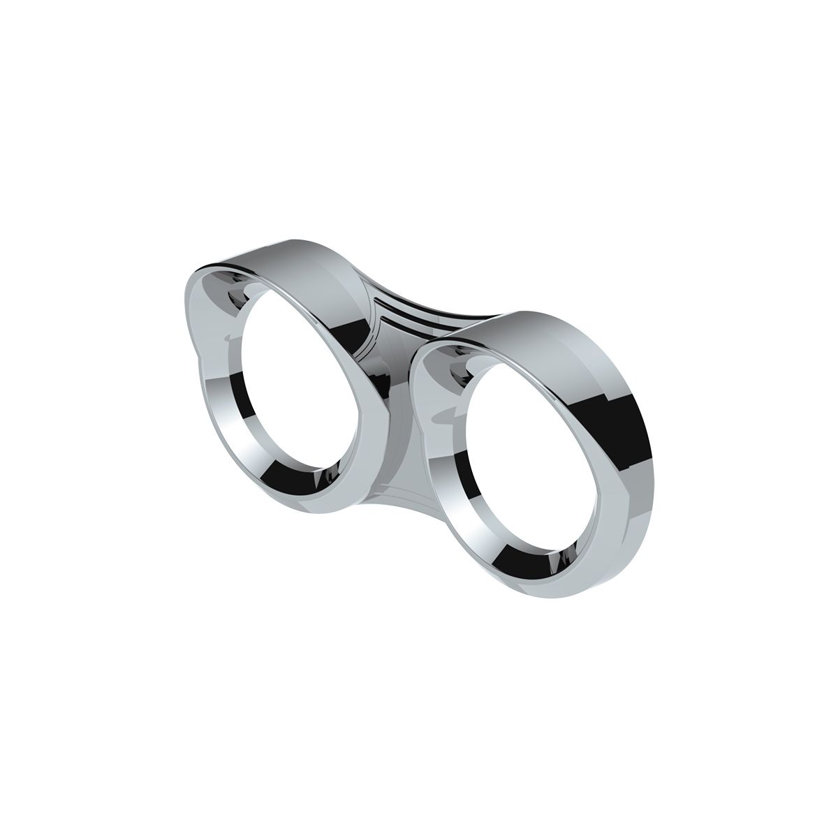 2 Gauge Cluster Bezel With Visor For 2006+ Peterbilt - Horizontal