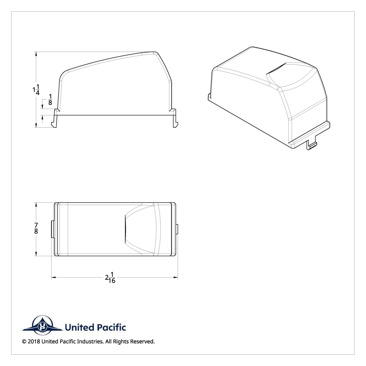 Chrome Rocker Switch Plug For 2006+ Kenworth - Plain (Card Of 2) - Thumbnail 3