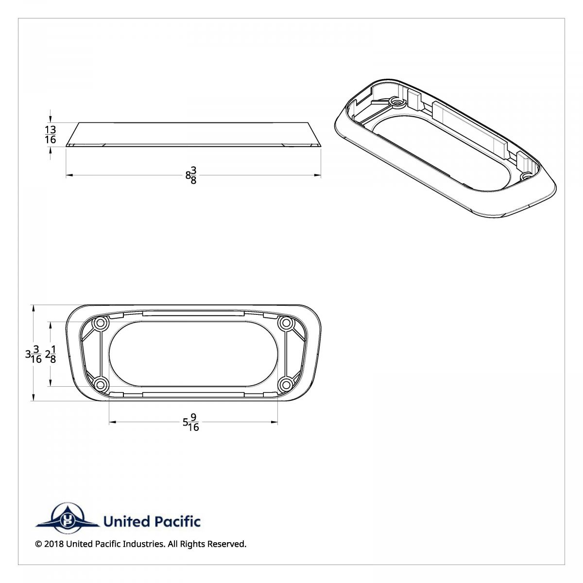 Center Dome Light Mounting Base For Kenworth W900L/T800 (2006-2014) And T660 (2008-2014) - Thumbnail 3