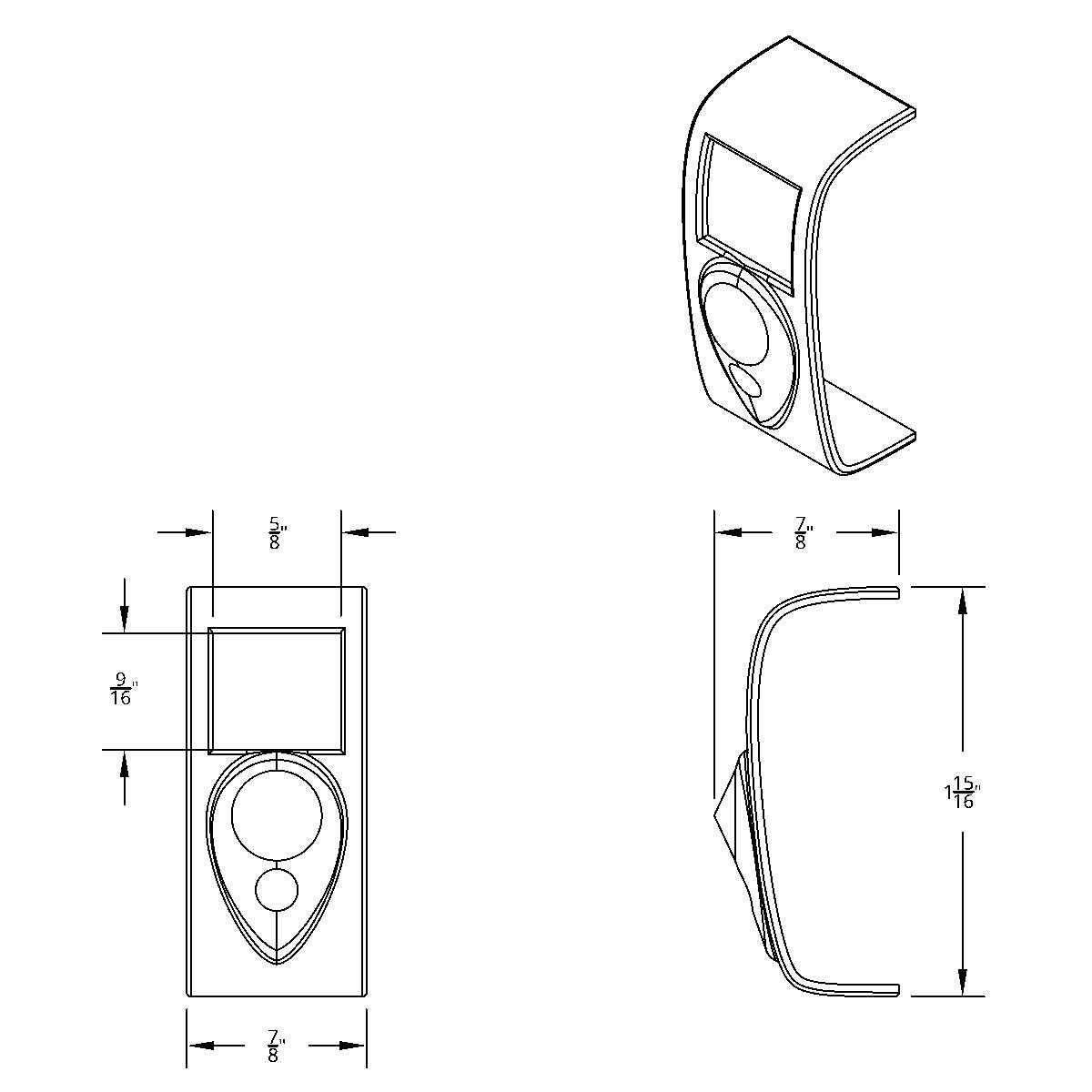 Rocker Switch Cover With Blue Crystal For 2006+ Kenworth (Card Of 3) - Thumbnail 2