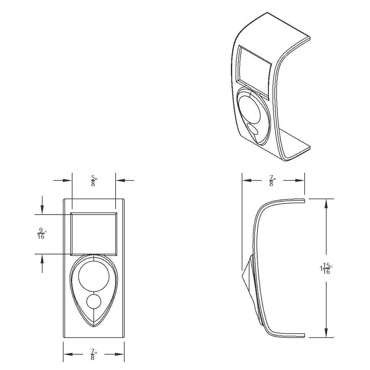 Rocker Switch Cover With Clear Crystal For 2006+ Kenworth (Card Of 3) - Thumbnail 2