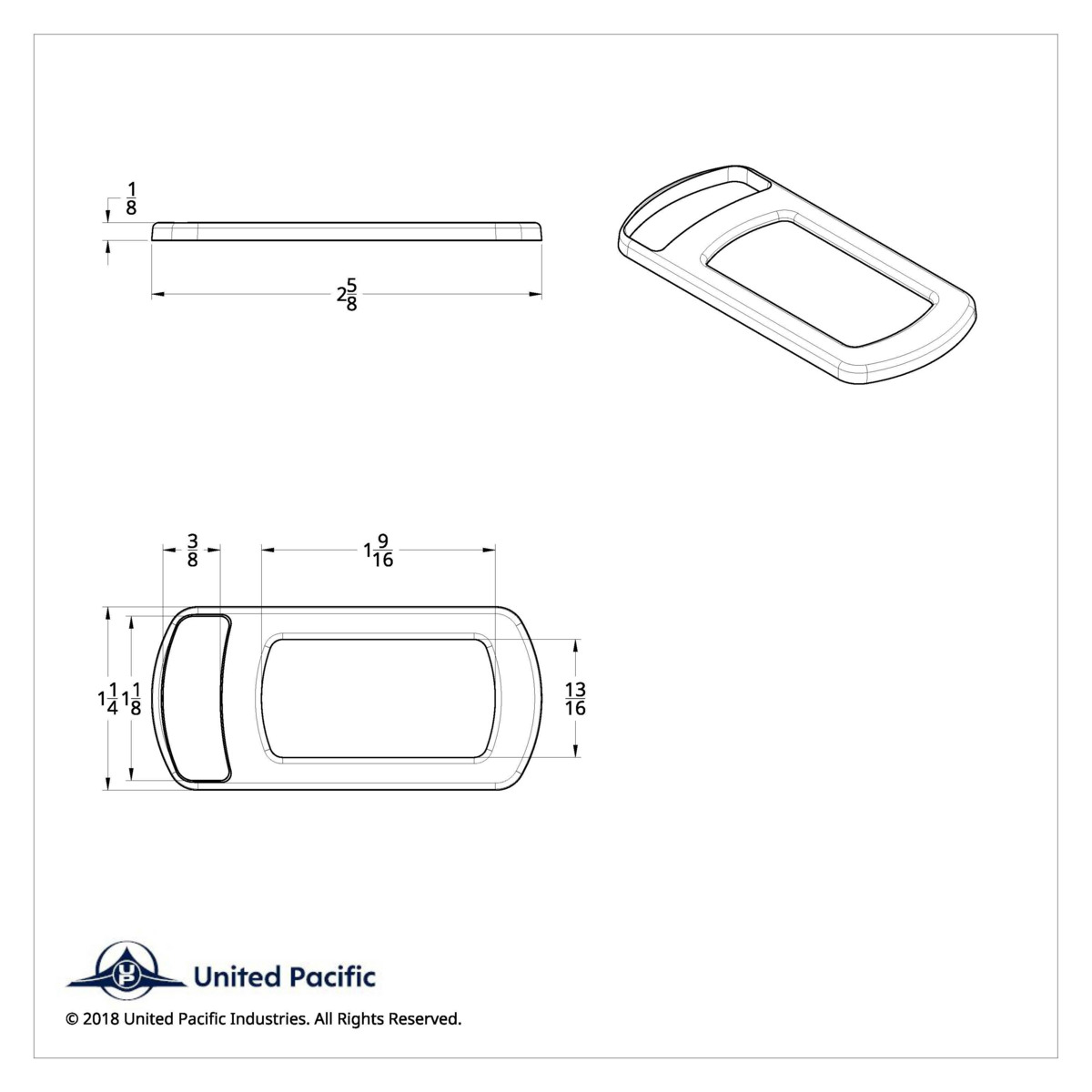 Kenworth Rocker Switch Trim - Open (Card of 2) - Thumbnail 3
