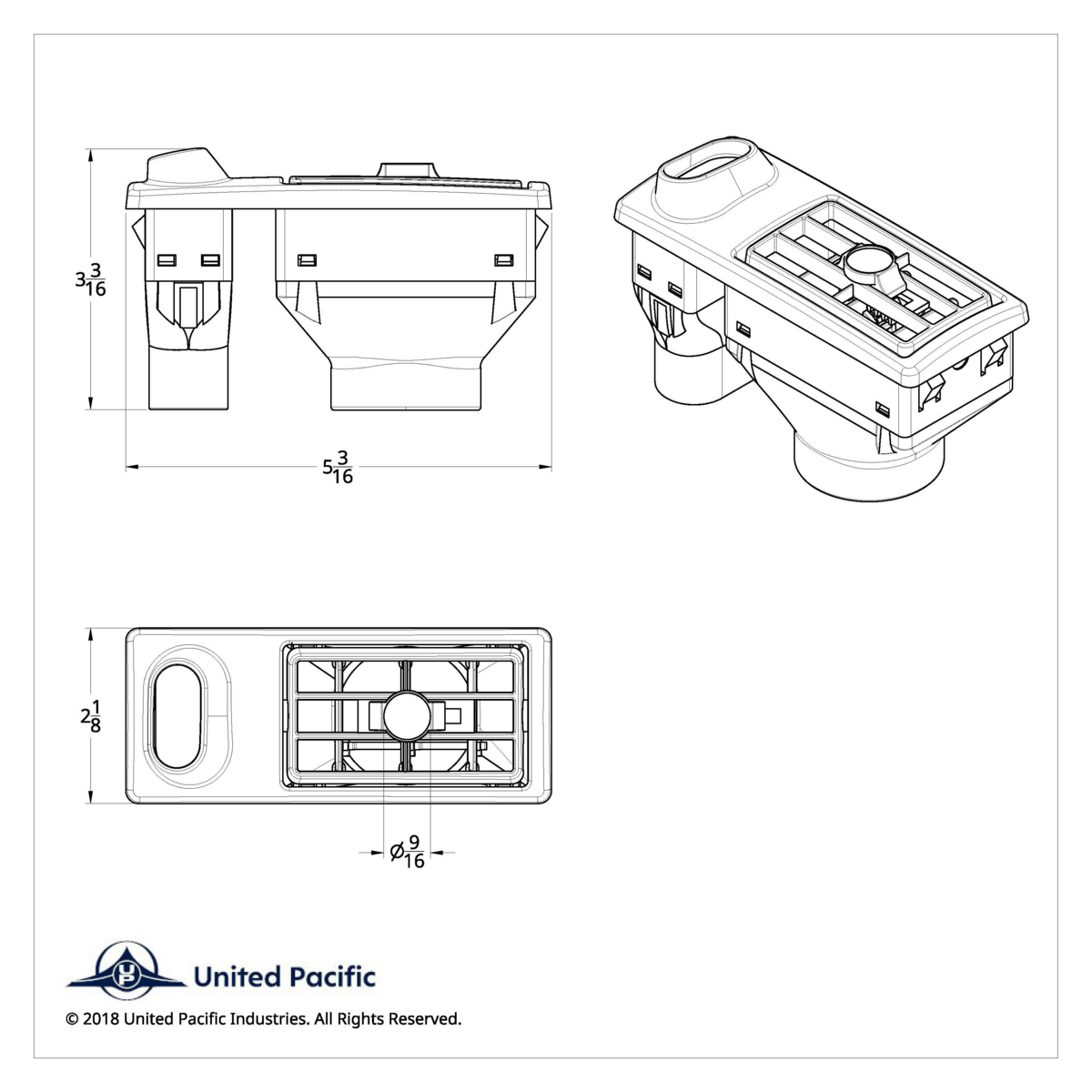Chrome Plastic A/C Vent With Color Crystal For 2002-2005 Kenworth - Purple Crystal - Driver - Thumbnail 3