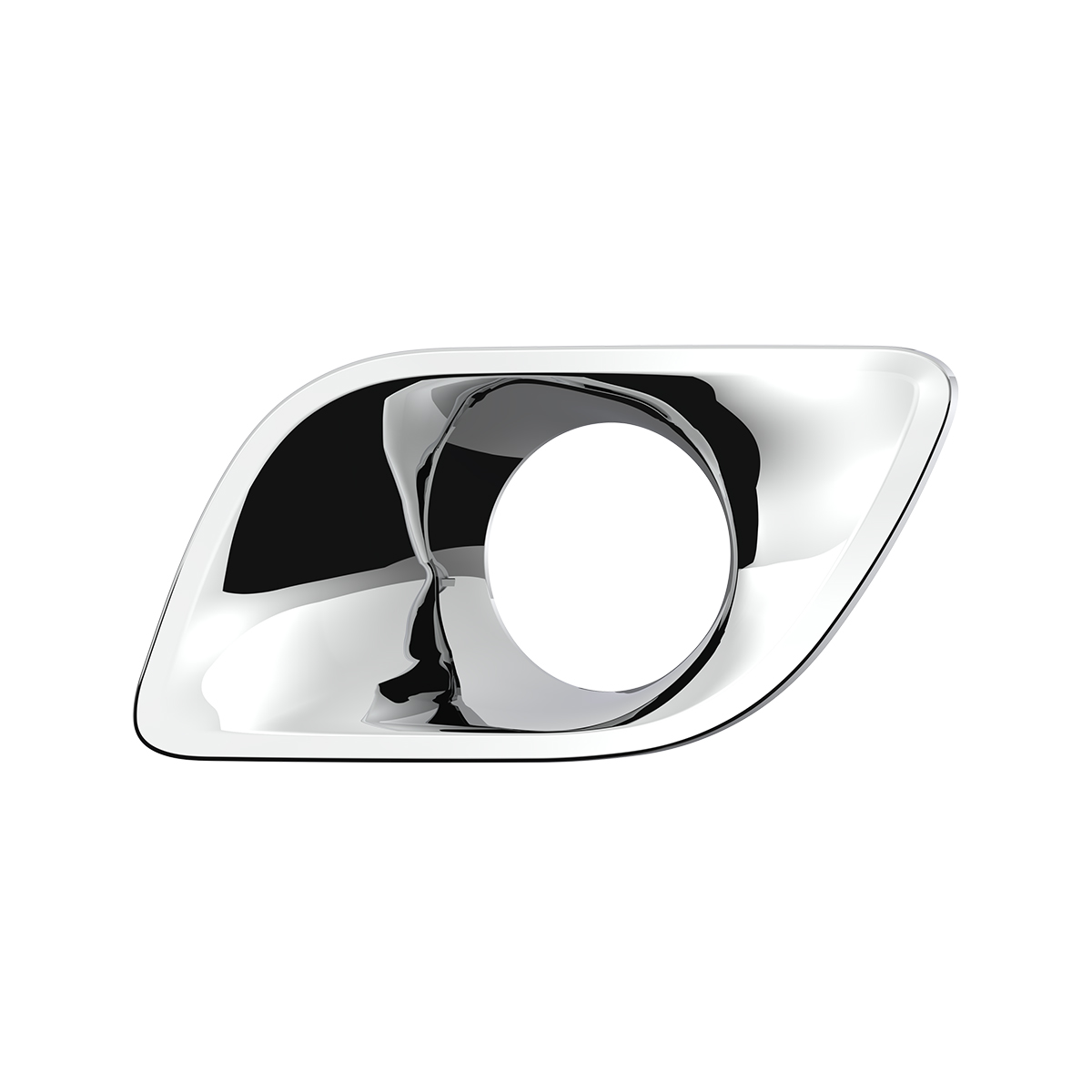 Chrome Plastic Fog Light Bezel For 2013-2021 Kenworth T680-Driver - Thumbnail 2
