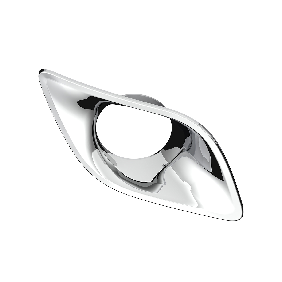 Chrome Plastic Fog Light Bezel For 2013-2021 Kenworth T680-Passenger - Thumbnail 3