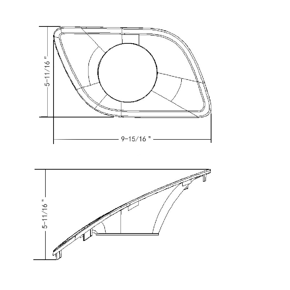 Chrome Plastic Fog Light Bezel For 2013-2021 Kenworth T680-Passenger - Thumbnail 9