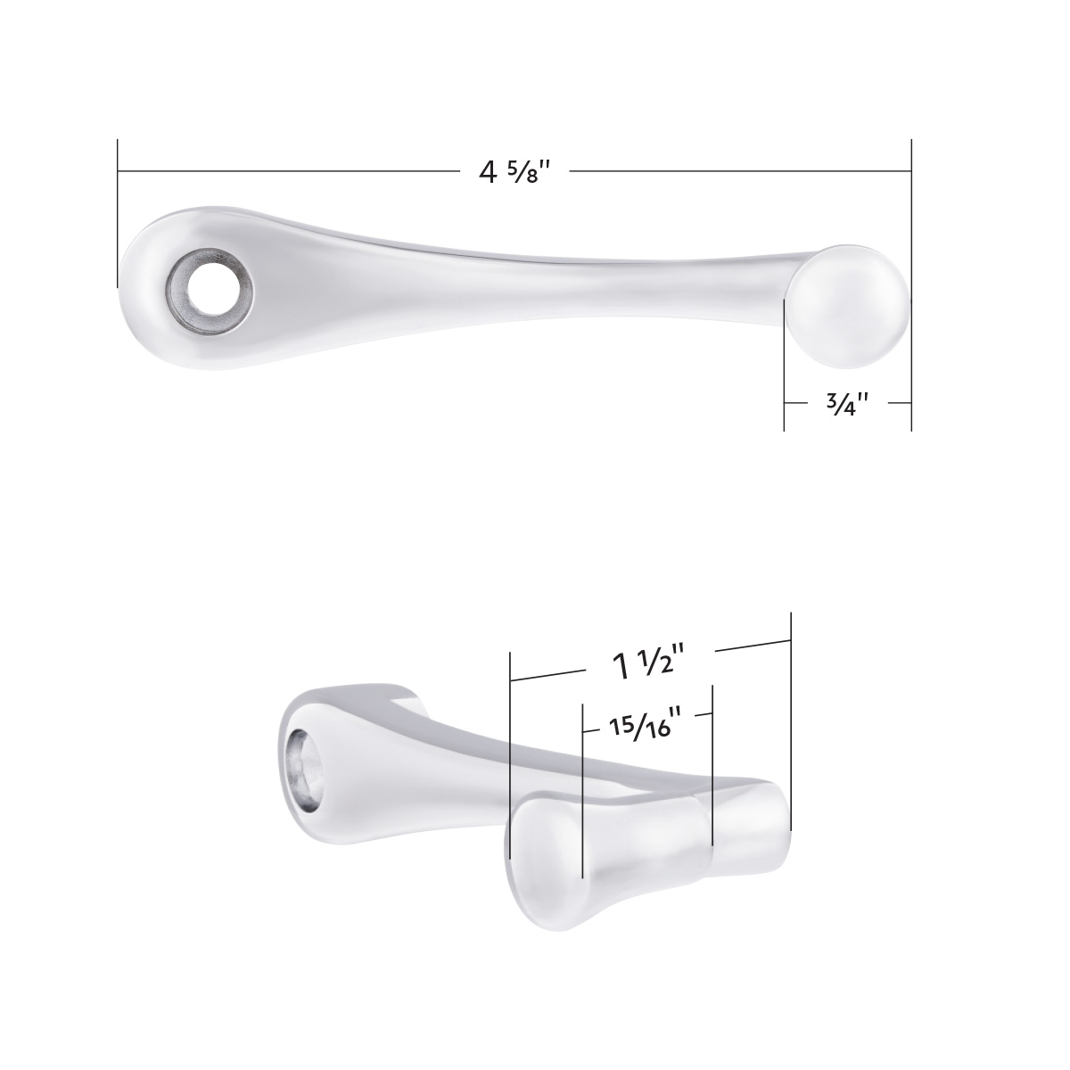 Chrome Window Crank Handle For Peterbilt Trucks - Thumbnail 6