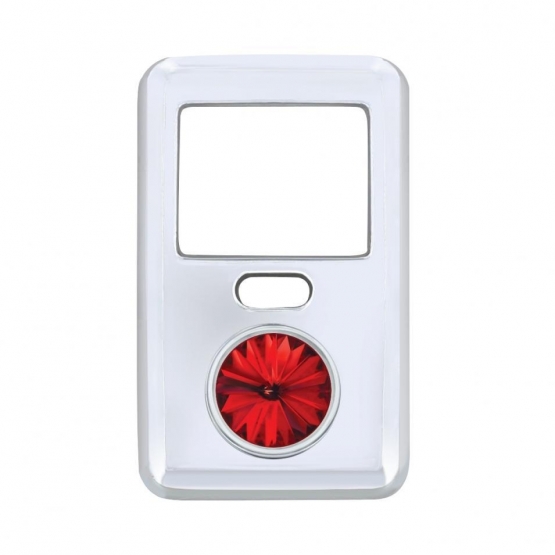 Rocker Switch Cover With Crystal For 1998-2018 Volvo VNL - Red