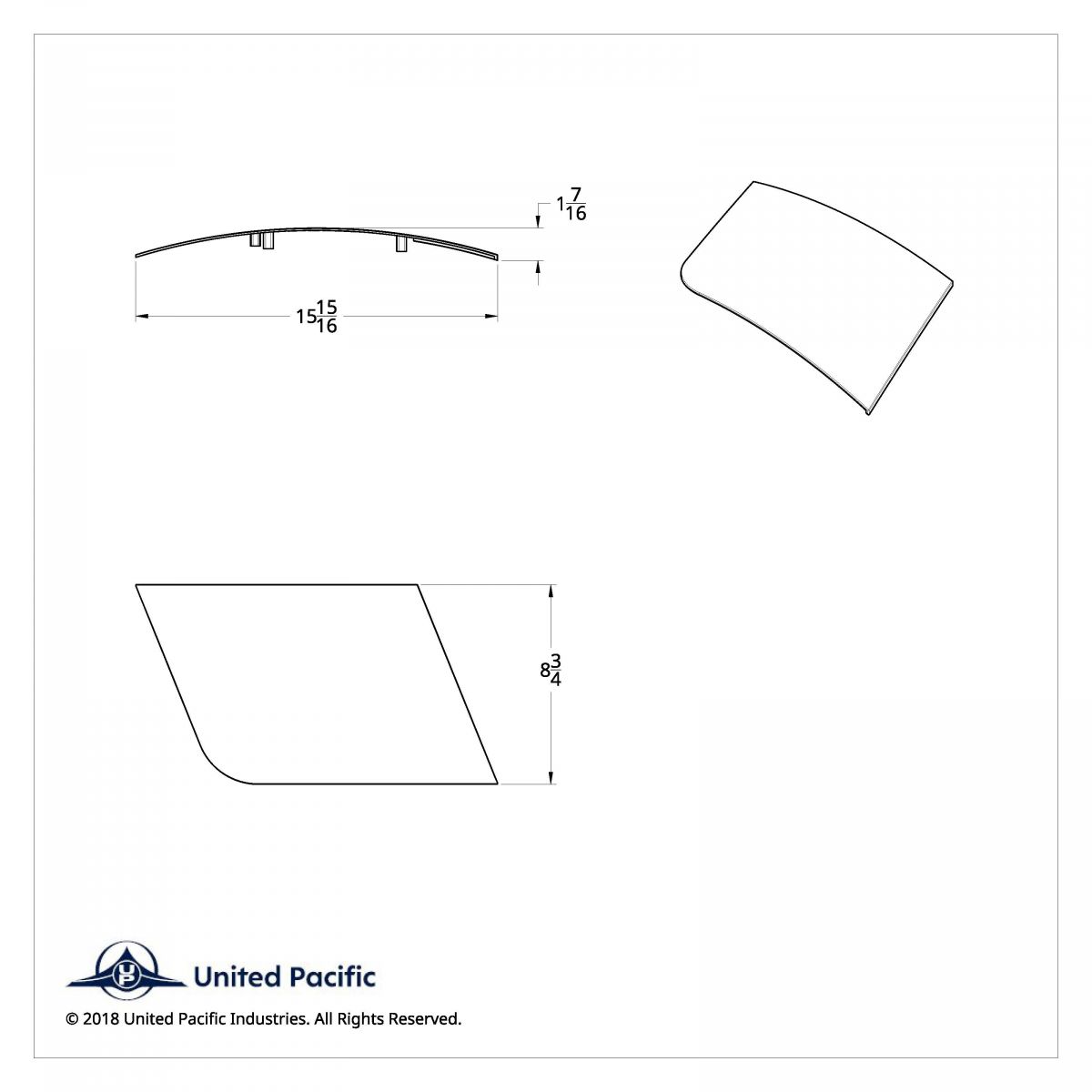 Chrome Front Bumper Trim For 2003-2017 Volvo VN/VNL - Passenger - Thumbnail 3