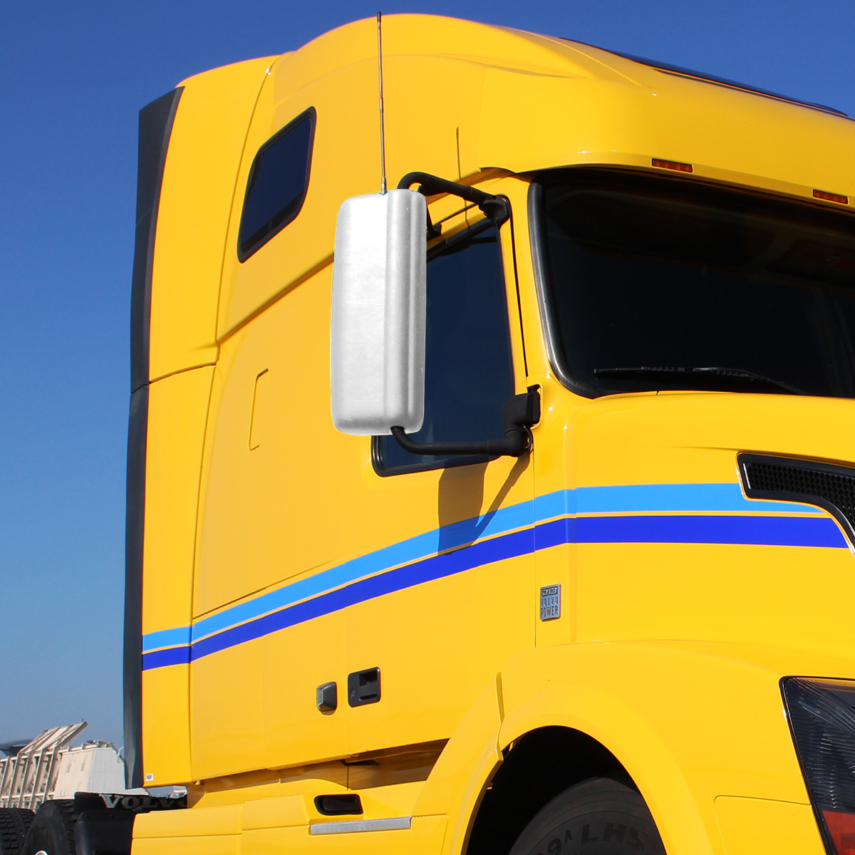 Chrome Mirror Cover For 2005-2011 Volvo VN/VNL - Driver - Thumbnail 3