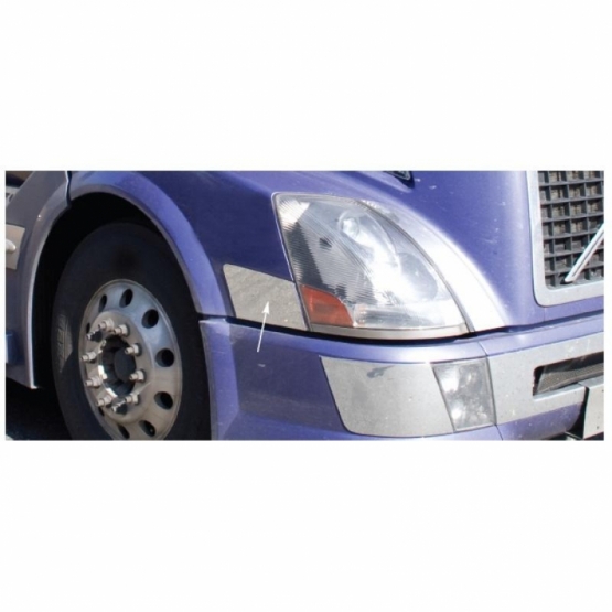 Stainless Hood Trim For 2003-2017 Volvo VN/VNL - Passenger (Bulk) - Thumbnail 2