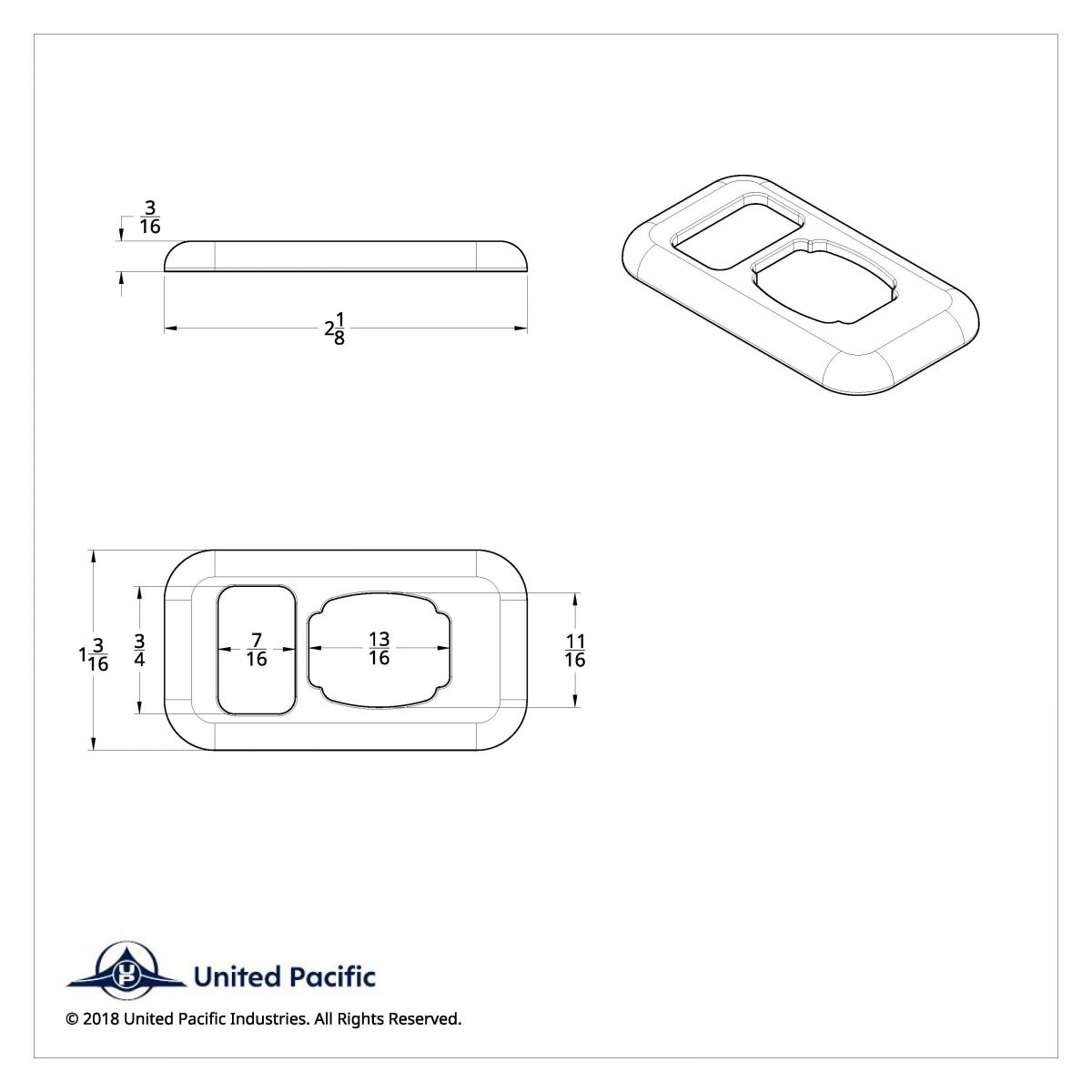 Chrome Plastic Dimmer Switch Trim For Peterbilt - Thumbnail 5