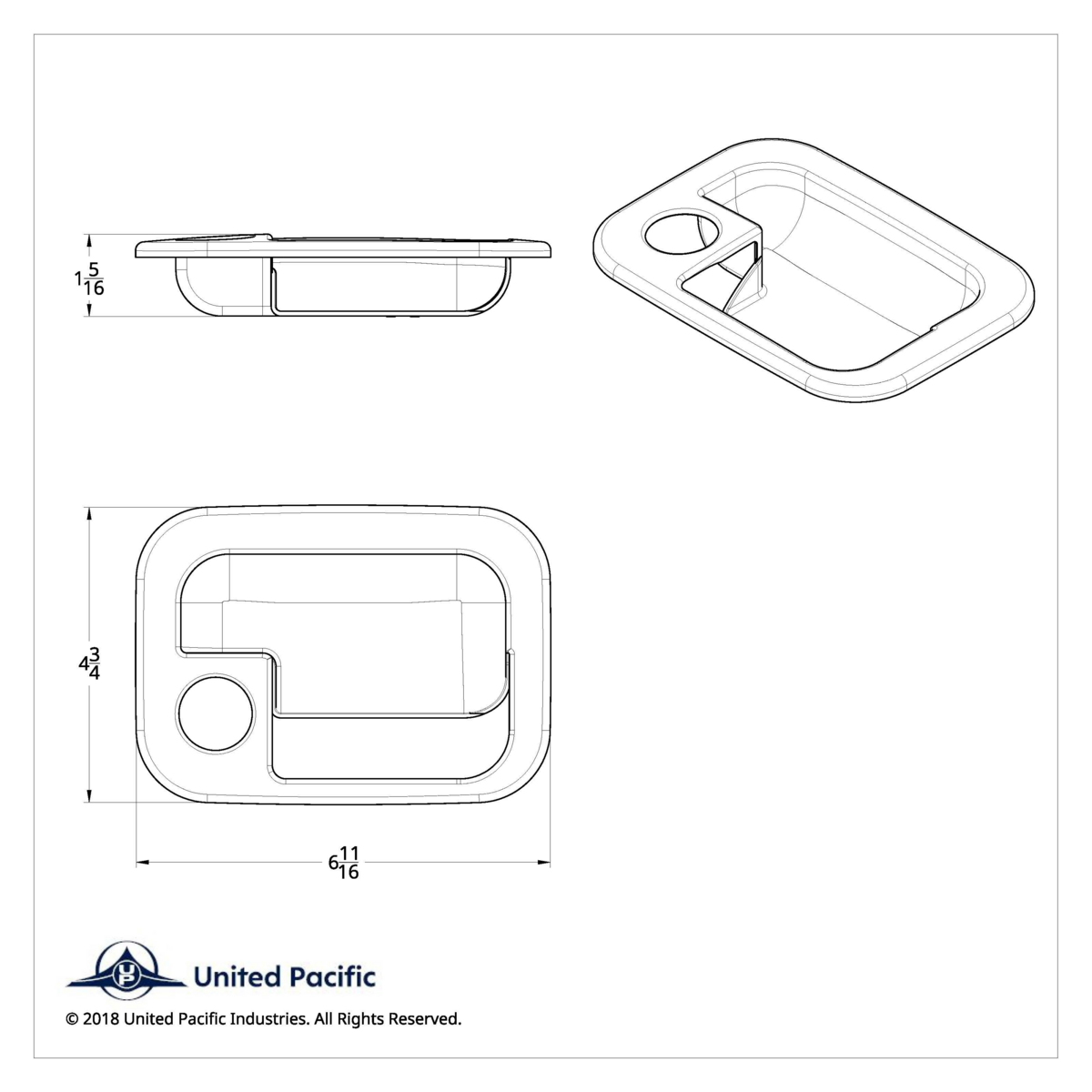 Chrome Exterior Door Handle Cover For 2003+ Kenworth & 2004+Peterbilt Trucks - Driver - Thumbnail 4