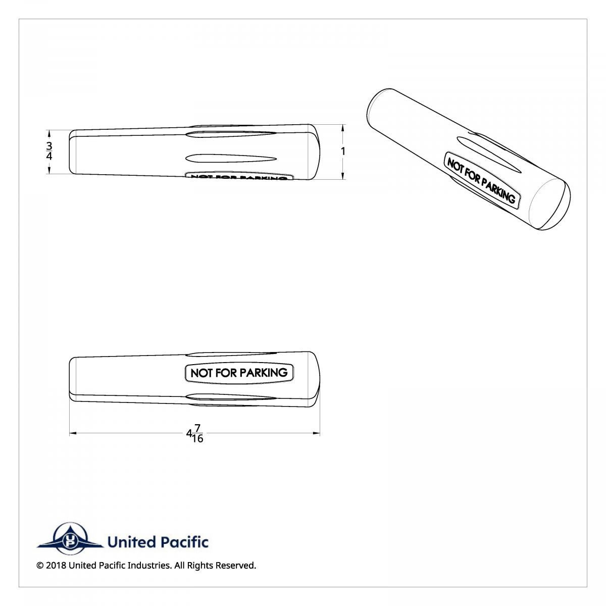 "Not For Parking" Lever Cover For 2006-2019 Peterbilt & Kenworth - Thumbnail 2