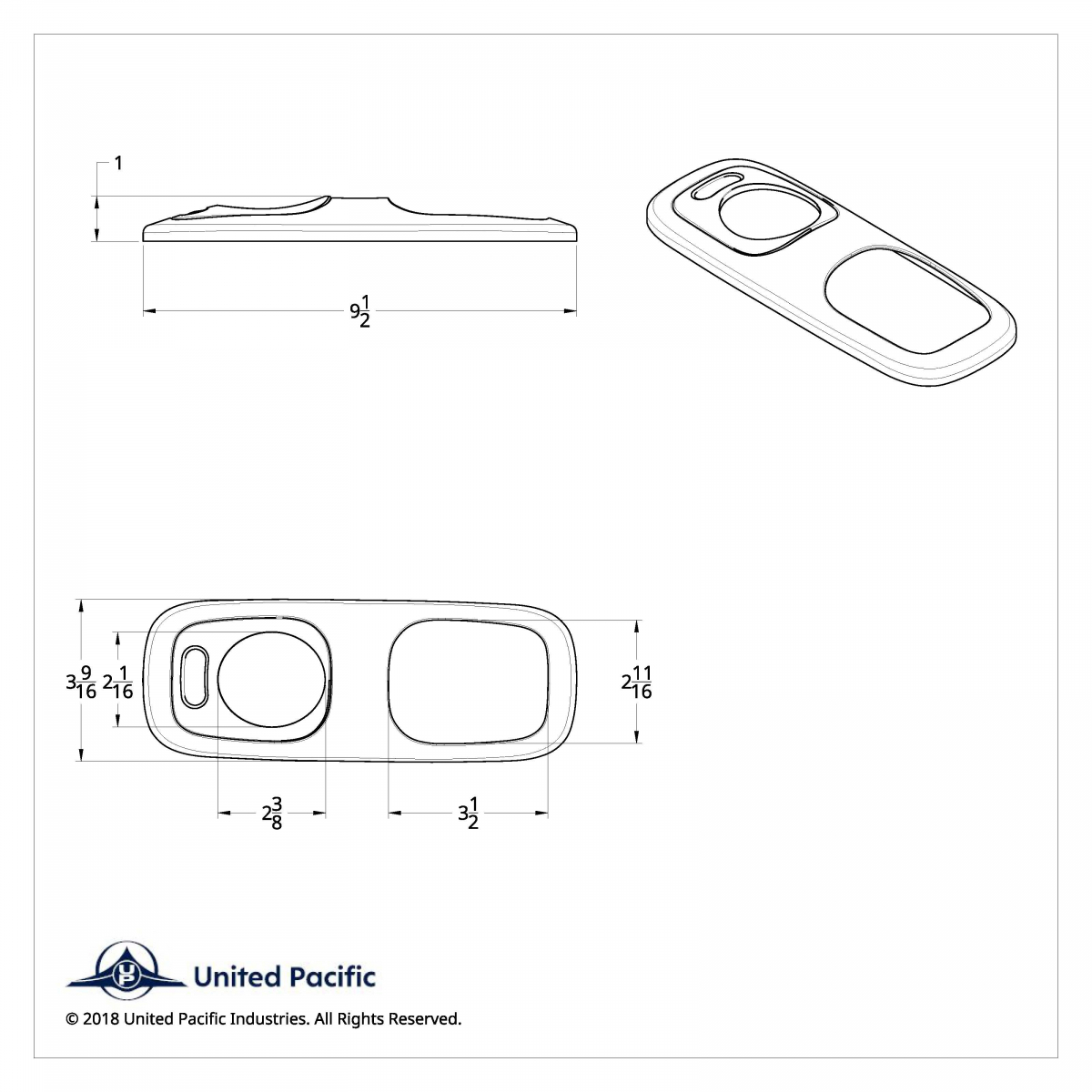 Chrome Dome Light Cover For Peterbilt 389 (2008+), 388 (2008-2014), 387 (2006-2010), 386/384 (2006-2016) - Thumbnail 3