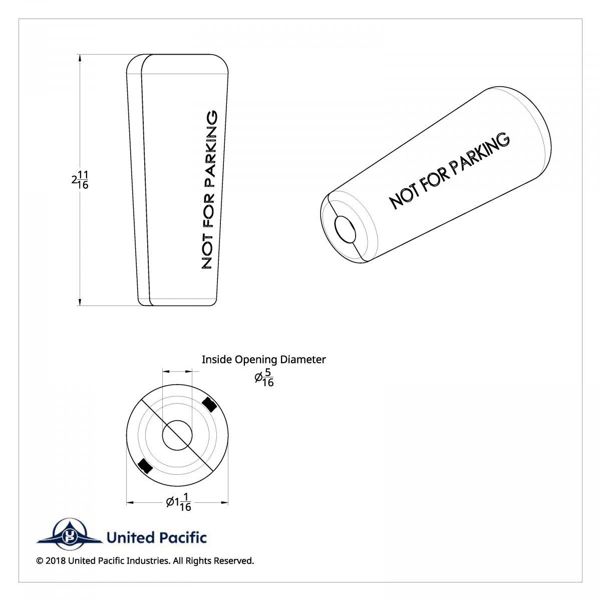 Chrome Plastic "Not For Parking" Trailer Brake Lever Cover For Peterbilt/Kenworth W/Bendix T-294095-A Valve - Thumbnail 2