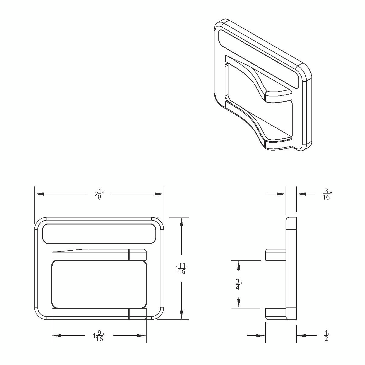 Chrome Rocker Switch Cover For Peterbilt 579 (2013-2019) & 567 (2014-2018)- Axle Differential - Thumbnail 3