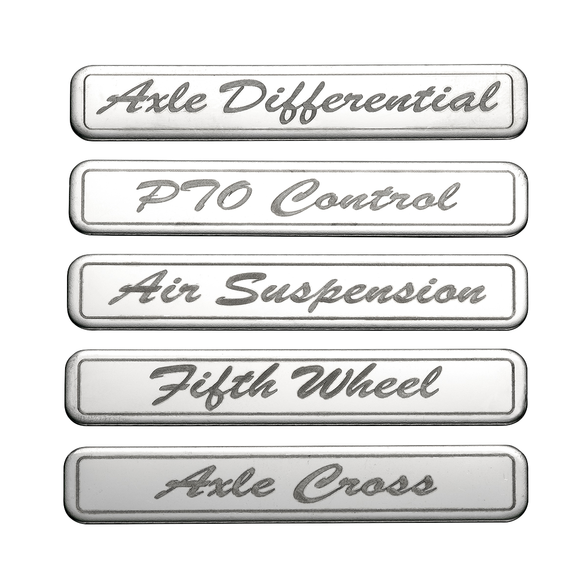 Chrome Rocker Switch Cover For Peterbilt 579 (2012-2019) & 567 (2014-2019)- 2 Switches - Thumbnail 4