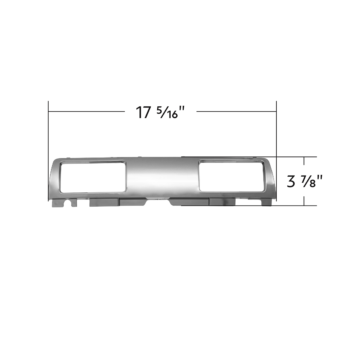 Chrome Passenger A/C Vent Trim For 2014-2022 Kenworth T680/T880 - Thumbnail 4