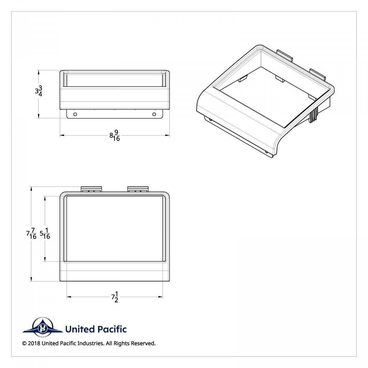 Chrome Plastic Upper CB Trim For Freightliner - Thumbnail 5