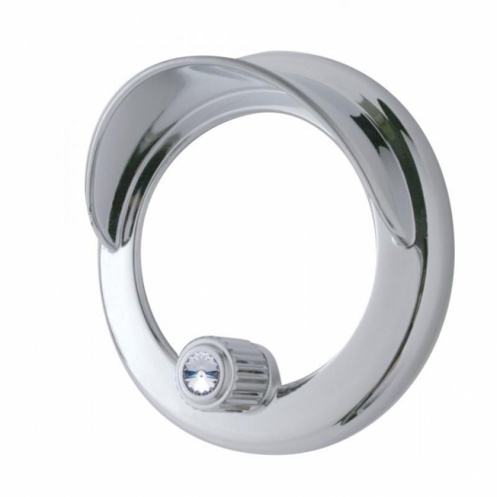 Clock Bezel With Visor For Freightliner Century/Coronado/Columbia - Clear Crystal